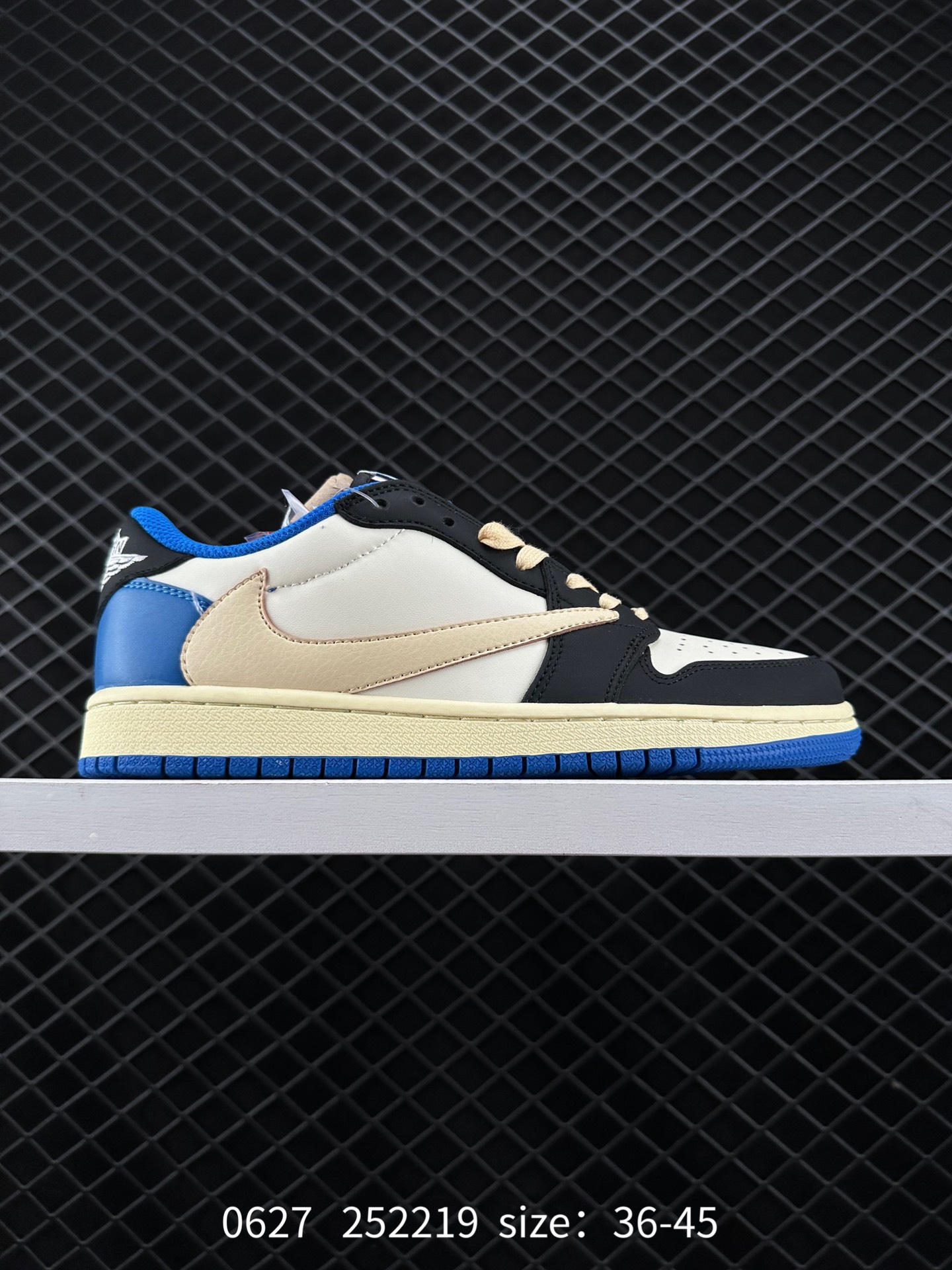 Fragment Design x Travis Scott x Nike Air Jordan 1 Low OG SP”Military Blue”